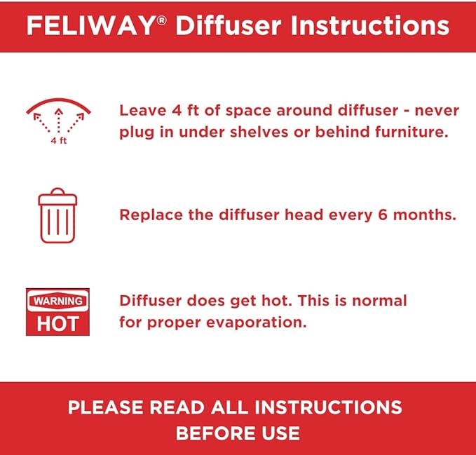 FELIWAY® MultiCat 30 Day Cat Calming Refill for Pheromone Diffuser, 48ml - 1x 30 Day - Helps Reduce Conflicts and Signs of Tension in Multi-Cat Households
