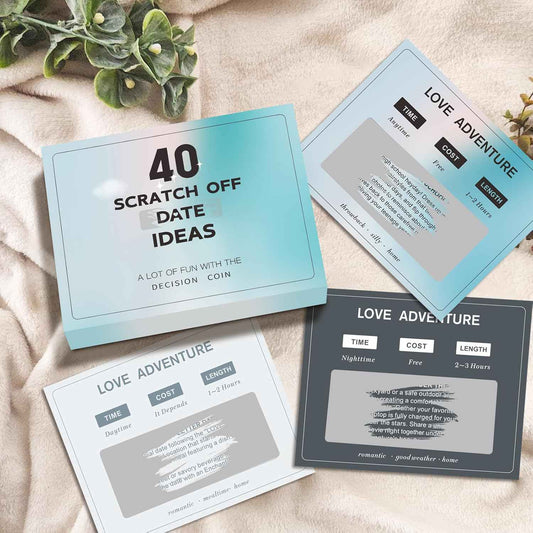 Valentines Day Gifts for Him Her Boyfriend Girlfriend, 40 Scratch Off Date Ideas Bridal Shower Gifts, Stocking Stuffers Anniversary Engagement Wedding Present for Men Women Husband Wife Couple Games