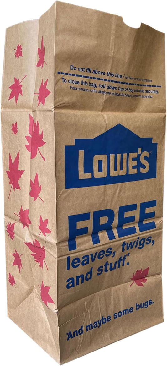 Lowe's 30 Gallon Heavy Duty Brown Paper Lawn and Refuse Bags for Home and Garden (10 Count), Large (LOWESLL)