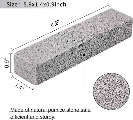 HongWay 10 Pack Pumice Stone for Cleaning, Pumice Stone for Toilet Cleaning Bowl Stick, Heavy Duty Strong Pumice Cleaning Bar for Bathtubs, Kitchen Sink, Grill, Household (5.9 x 1.4 x 0.9 Inches)