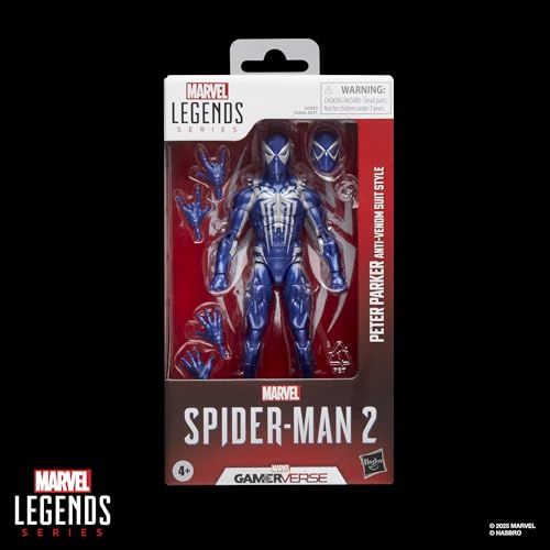 Marvel Legends Series Gamerverse Peter Parker Anti-Venom Suit Style, Spider-Man 2 Video Game-Inspired Collectible 6 Inch Action Figure