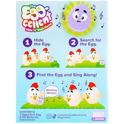 Relatable Eggcellent Hide & Seek Game, Toddler Toy, Ages 3+, Includes Light-Up Egg Toy That Sings and Talks