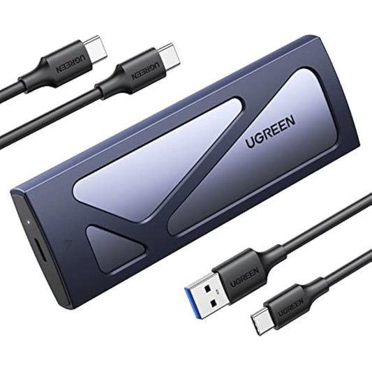 UGREEN SSD Enclosure, Tool-Free USB C External, 10Gbps M.2 NVMe to USB Adapter/Reader Supports M and B&M Keys and Size 2230/2242 /2260/2280 SSDs
