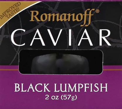 Romanoff Caviar Black Lumpfish, 2 oz, Whole