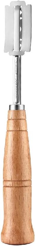 SAINT GERMAIN Premium Hand Crafted Bread Lame for Dough Scoring Knife, Lame Bread Tool for Sourdough Bread Slashing with 10 Blades Included with Replacement with Authentic Leather Protector Cover