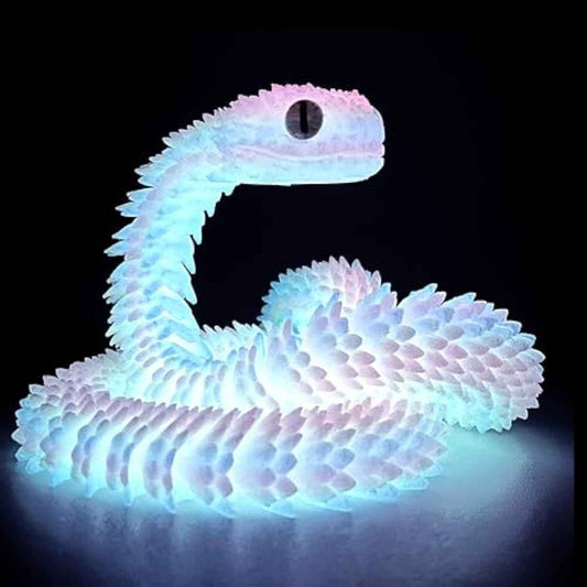 24in 3D Printed Snake Toys, Flexible 3D Printed Animal, Fidget ADHD Snake Toys, Perfect Desk Pet for Animal Collectors, Easter Basket Essentials, Easter Basket Stuffers