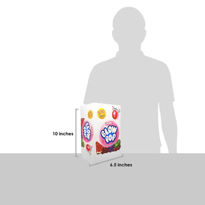 Charms Blow Pop 100-Count Assorted Flavors Individually Wrapped Dual Candy and Gum Suckers, Peanut Free, Gluten Free, Kosher, Bulk Treat for Kids and Adults