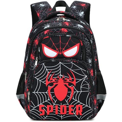abshoo Cute Spider School Backpack For Boys Elementary Kindergarten Kids School Bag (Spider Black)