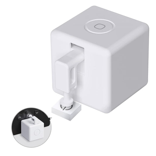 moesgo 2nd generation smart bluetooth fingerbot plus, wireless smart light switch button pusher bot, remote control, tuya app compatible with alexa and google home