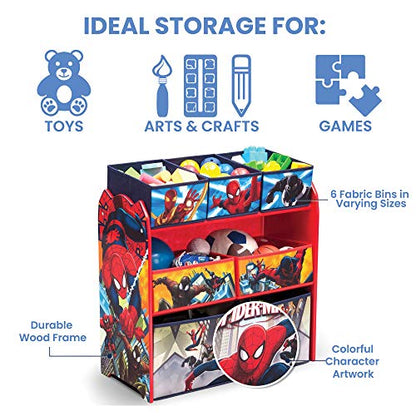 Delta Children Multi-Bin Toy Organizer, Marvel Spider Man