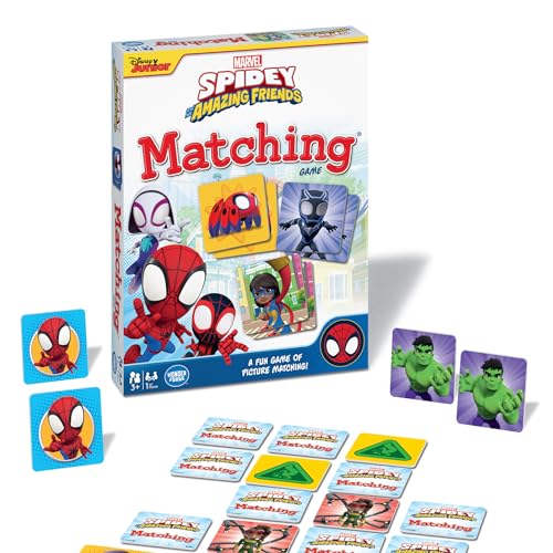 Wonder Forge Marvel Spidey and His Amazing Friends Matching Game - Educational Memory Game for Kids Ages 3+ - Fun for Toddler Boys and Girls Featuring Spiderman and Friends