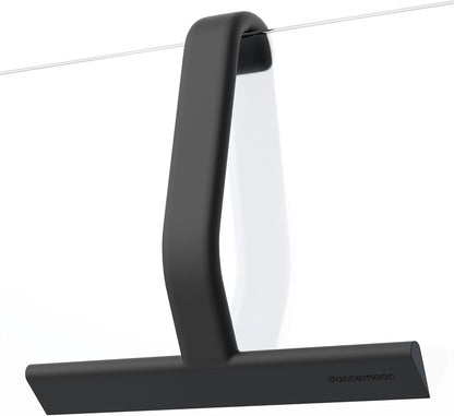 dancemoon JustHang Shower Squeegee for Glass Doors, All-One-Piece Silicone with Built-in Hook Design for Easy Hanging, Household Window Mirror Squeegee for Bathroom, Glass, Kitchen, Tile Wall, Car
