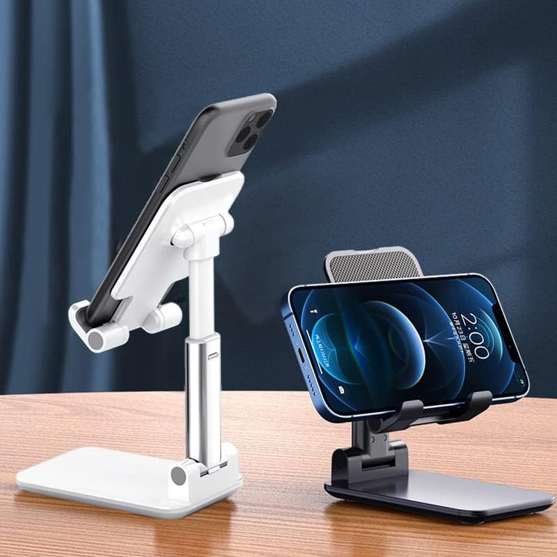 2 Pcs Cell Phone Stand, Adjustable Angle Height Phone Stand for Desk, Fully Foldable/Portable Phone Holder, Compatible for iPhone 16/15/14/13/12/Smartphones
