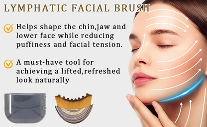 New Lymphatic Contour Face Brush, Lymphatic Drainage Massager for Face,Ergonomically Designed to Fit The Skin Precisely and Relieve Fatigue(2PCS)