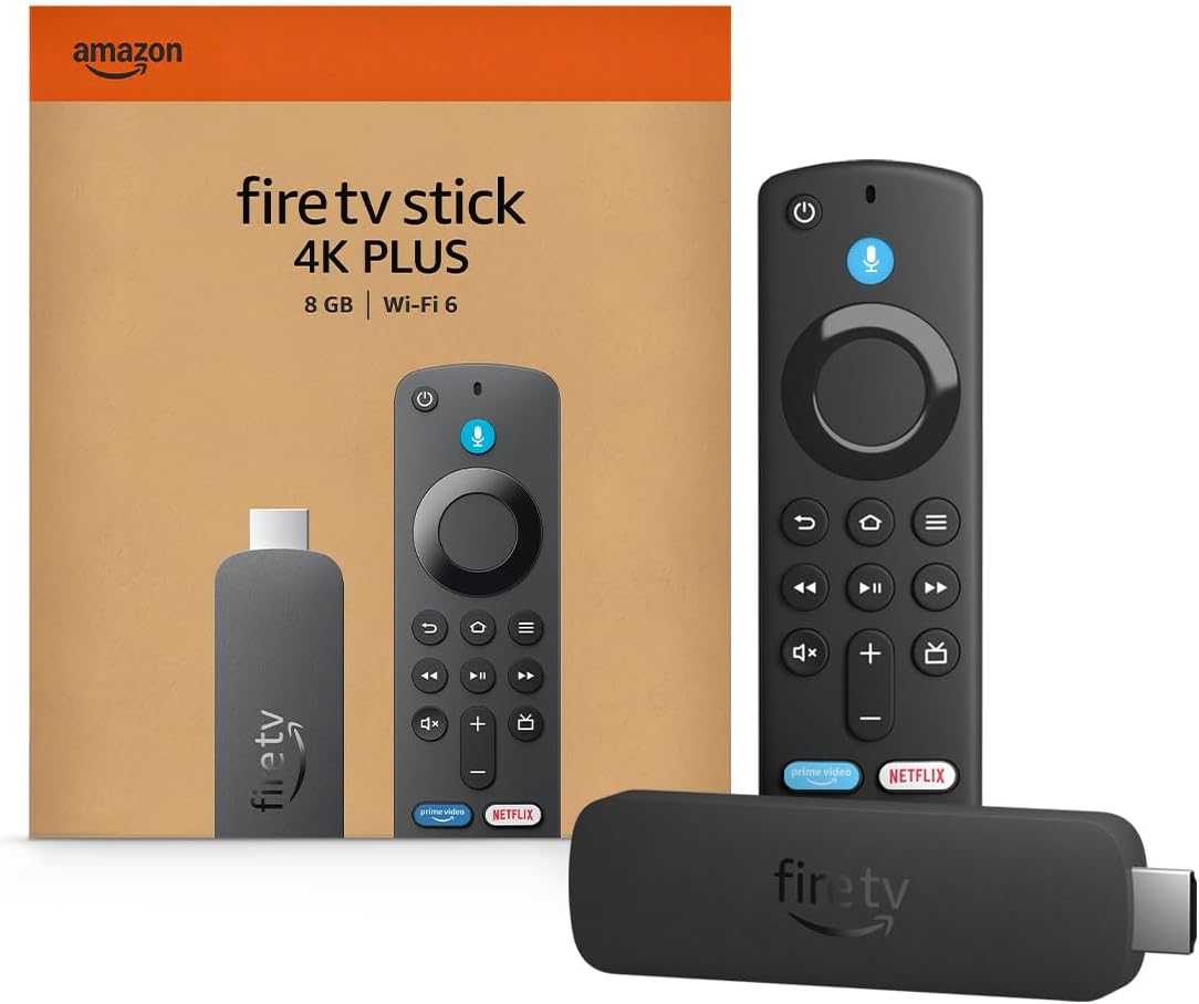Amazon Fire TV Stick 4K Plus (newest model) with AI-powered Fire TV Search, Wi-Fi 6, stream over 1.8 million movies and shows, free & live TV