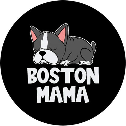Boston terrier dog Puppy Cute Dog breed Bostie Mom PopSockets Swappable PopGrip