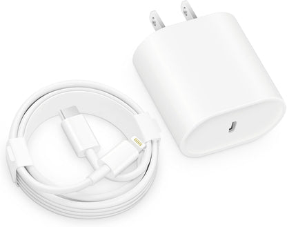 Fast Charger i Phone, 20W USB C Block with 6Ft Cable Compatible with IP 14/14 Pro/14 Plus/14 Pro Max/13/13 Mini/13 Pro/13 Pro Max/12/11/X & More