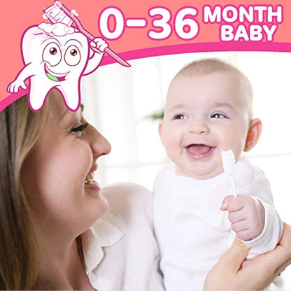 Easicuti baby tongue cleaner 42pcs disposable toothbrush for 0-36 months with free finger toothbrush