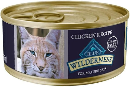 Blue Buffalo Wilderness High-Protein Grain-Free Wet Food For Adult Cats 7+, Chicken Recipe, 5.5-oz., 24-count - Cart Shape