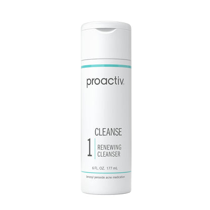 Proactiv Acne Cleanser - Benzoyl Peroxide 6 Fl Oz, Daily Facial Cleanser & Hyaluronic Acid Moisturizer