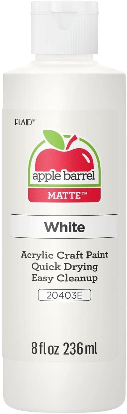 Apple Barrel Acrylic Paint in Assorted Colors (8 Ounce), 20403 White