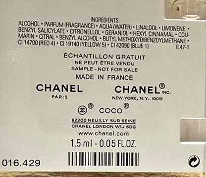 Coco Mademoiselle Eau De Parfum Perfume Sample Vial Travel 1.5 Ml/0.05 Oz by Paris Fragrance
