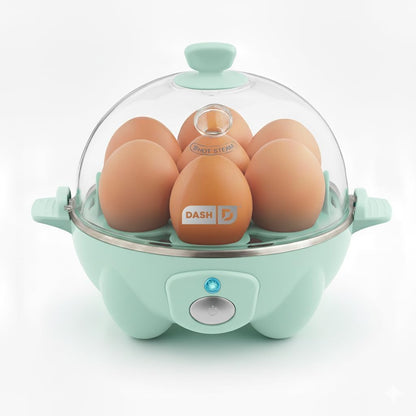 Dash Rapid Egg Cooker - Boiler, Poacher & Steamer - Includes Measuring & Recipe Guide - Dishwasher Safe - BPA Free - Holds 7 Eggs, Aqua