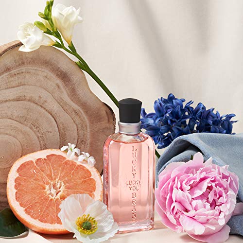 Lucky Brand Lucky You Perfume for Women, Eau De Toilette Day or Night Spray with Fresh Flower Citrus Scent, 3.4 fl oz