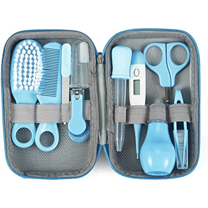 PandaEar Baby Blue Safety Kit for Newborns and Toddlers with Comb, Brush, and More
