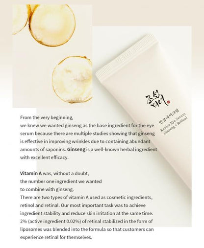 Joseon Revive Eye Serum with Retinal & Niacinamide for Puffy Eyes, Wrinkles, Dark Circles - Cart Shape