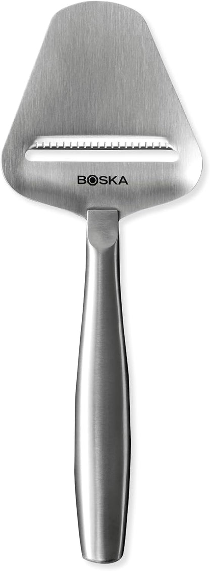 Boska Stainless Steel Cheese Slicer - Copenhagen For All Types of Cheese - Multi-Functional Cheese Slicer - Handheld Slicer - Silver Non-Stick - Dishwasher Safe - For Kitchen Cooking