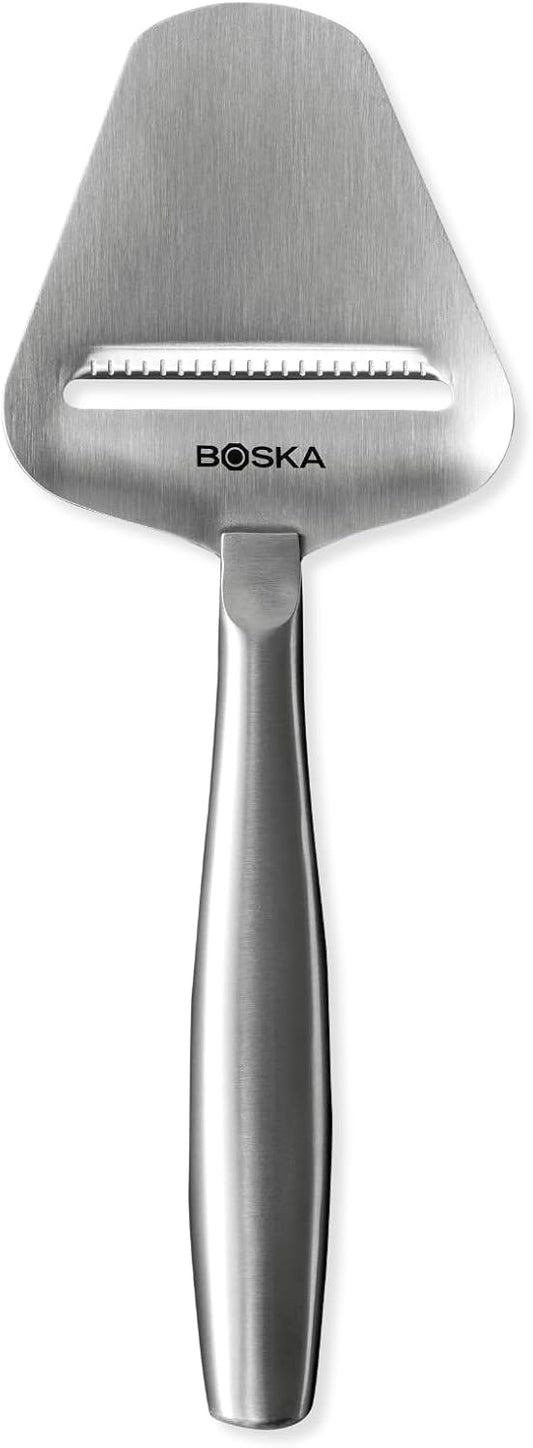 Boska Stainless Steel Cheese Slicer - Copenhagen For All Types of Cheese - Multi-Functional Cheese Slicer - Handheld Slicer - Silver Non-Stick - Dishwasher Safe - For Kitchen Cooking