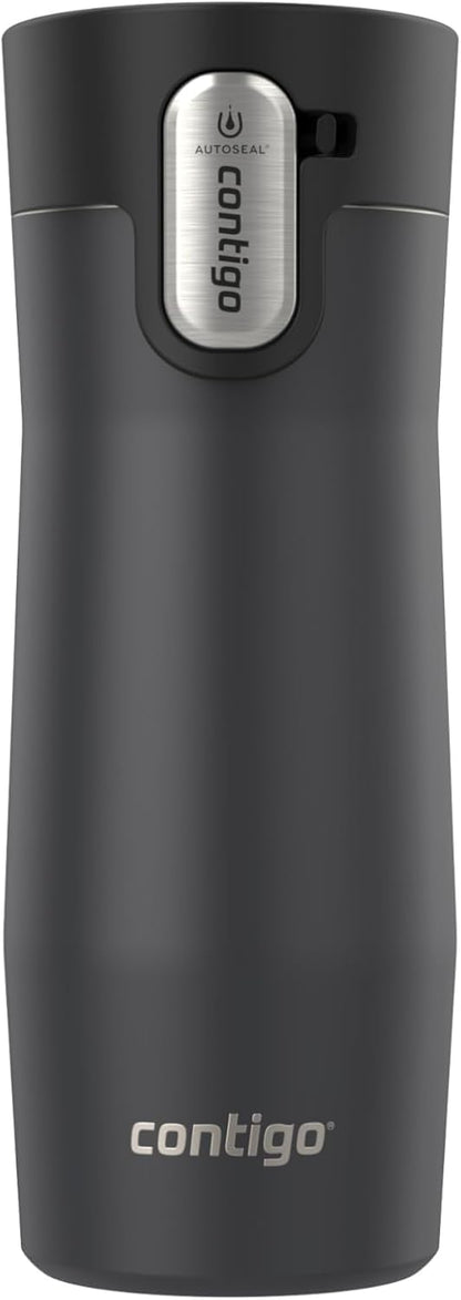 Contigo West Loop 3.0 Stainless Steel Insulated Travel Mug, Leak Proof with AutoSeal Lid, 16oz, Matte Black