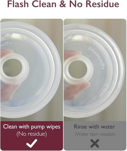 Momcozy Natural Breast Pump Wipes for Pump Parts Cleaning On-the-go, 30 Count (Pack of 3), Flash Clean & Resealable Pump Wipes