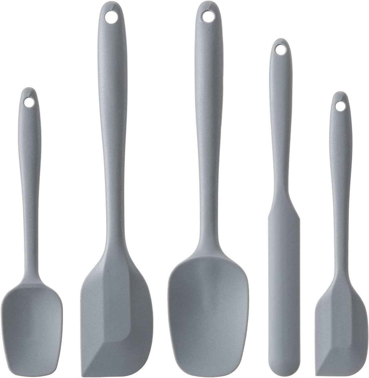 Silicone Spatula Set, 5 Piece Food Grade Rubber Spatulas for Baking, Cooking, and Mixing High Heat Resistant Non Stick Dishwasher Safe BPA-Free (Multicolor)