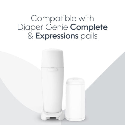 Diaper Genie Refill Round – Pack of 4 | Holds 1280 Diapers | Odor-Lock Film for Complete & Expressions Pails
