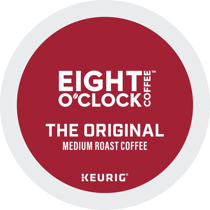 eight o'clock coffee the original, medium roast, keurig k-cup pods, 72 count, kosher
