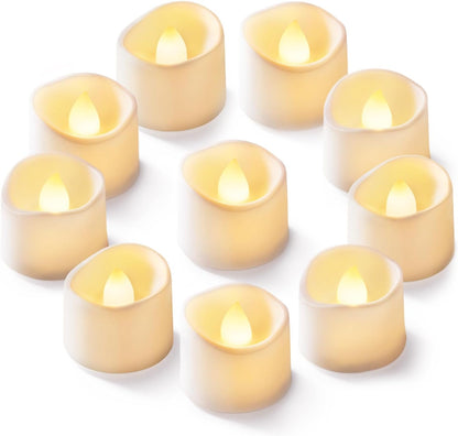 Homemory 12Pcs Flickering Flameless Candle Battery Operated, 200+Hours Fake Electric LED Tea Lights for Votive, Centerpiece Table Decorations, Wedding, Aniversary, Halloween, Christmas