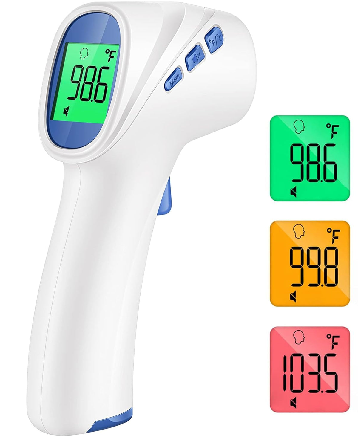 Forehead Thermometer for Adults and Kids, Digital Baby Thermometer with Fever Alarm, Fast Accurate Results, Home Medical & Nurse Essentials