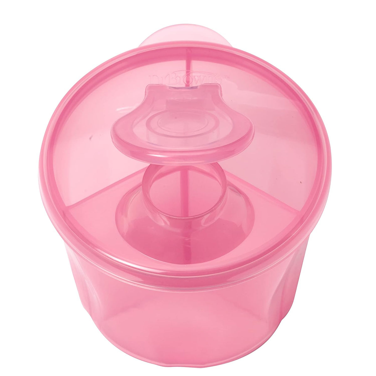 Dr. Brown's Travel Formula Dispenser with Lid, BPA Free - Pink - Holds 27oz