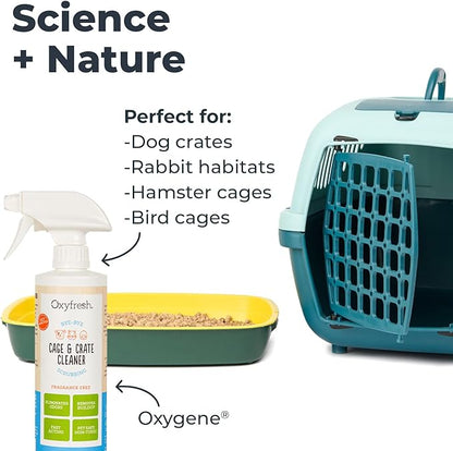 Oxyfresh Premium Crate & Cage Cleaner – Professional Dog Crate & Small Animal & Bird Cage Odor Eliminator – Quickly Cleans, Removes Poop & Deodorizes Pet Odors – Safe & Bleach Free - Cart Shape