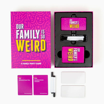 DSS Games Our Family is So Weird [A Family Card Game to Decide Who’s Most Likely to | Game Night Idea for Teens, Adults & Groups | Great for Stocking Stuffers, Christmas, Holiday Party]