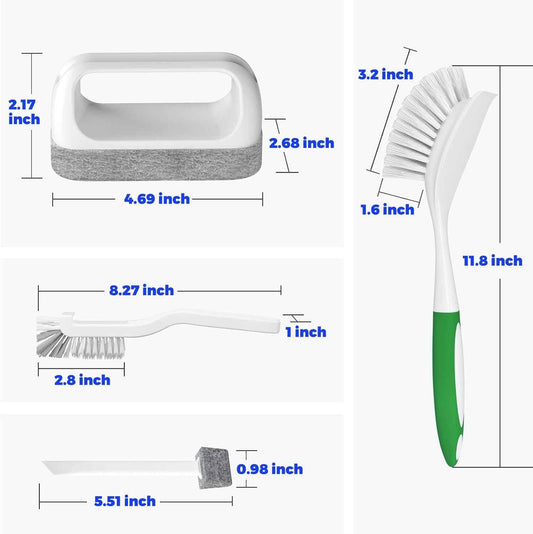 Holikme 6Pack Kitchen Cleaning Brush, Green