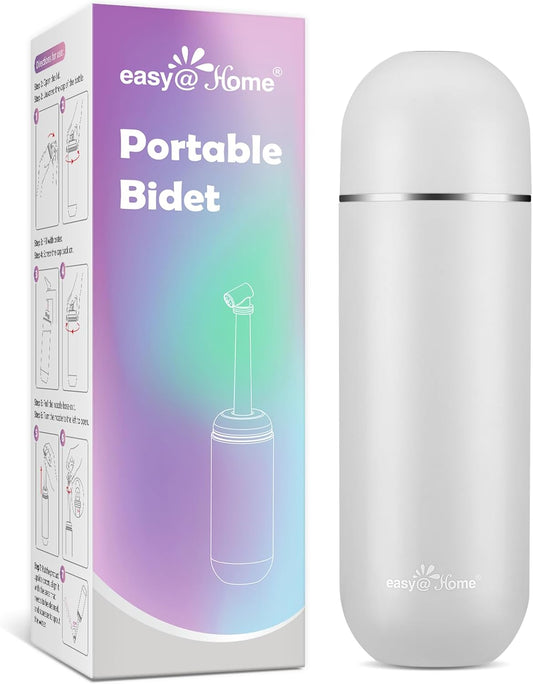 Easy@Home Portable Bidet Kit for Travel: EPB-01 Grey, 380mL Handheld Sprayer for Women & Men