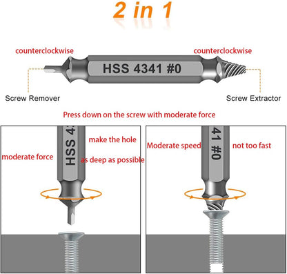 Gifts for Men,Damaged Screw Extractor Set-Christmas Stocking Stuffers for Men Adults Him,Mens Gifts for Dad,Husband,Stripped Screws Nuts & Bolts Drill Bit Tools for Easy Removal of Rusty Broken Screw