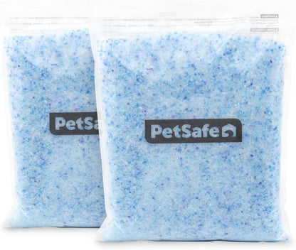 PetSafe ScoopFree Premium Crystal Cat Litter - Outperforms Clay Litter - Refill Packs - Reusable Tray Compatible - Fresh Scent - 4.3 lb Bags - 2 Pack