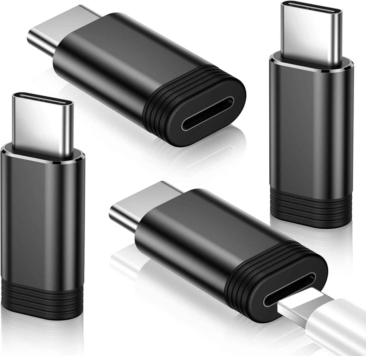 Temdan 4 Pack Lightning to USB C Adapter for iPhone 15/16/17 Pro/17 Pro Max,for iPhone 17/16 Charger,17/16 Accessories,Fast Charging & Data Transfer,USB C Charger Connector Cable,Not for Audio/OTG