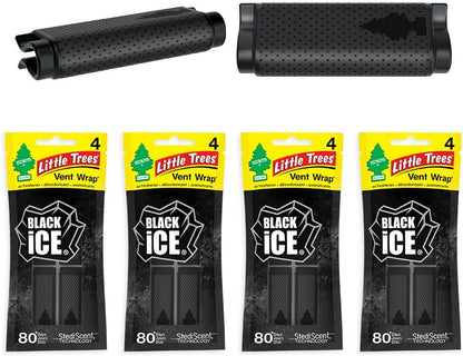 little trees car air freshener black ice 16 pack masculine fragrance