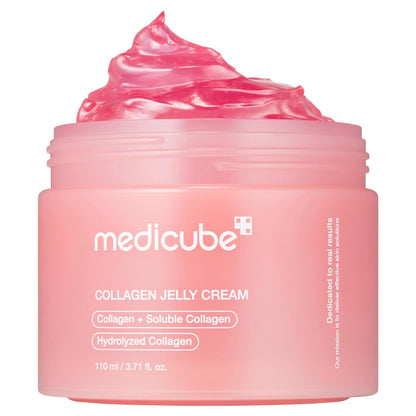 medicube Jelly Cream with Collagen, Niacinamide | Freeze-Dried Hydrolyzed Collagen for Skin Barrier Hydration & 24H Glow | Plumper, Firmer looking skin | 3.71 fl.oz