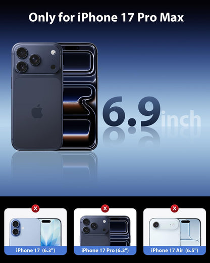 Mkeke for iPhone 17 Pro Max Case Clear, [Not Yellowing] [Military-Grade Drop Protection] Protective Clear for Apple 17 Pro Max Case with Shockproof Bumper 2025